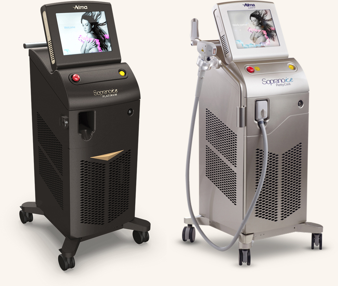 Soprano ICE Platinum along with Soprano ICE Laser available for treatments and hair removal at Araya Skin